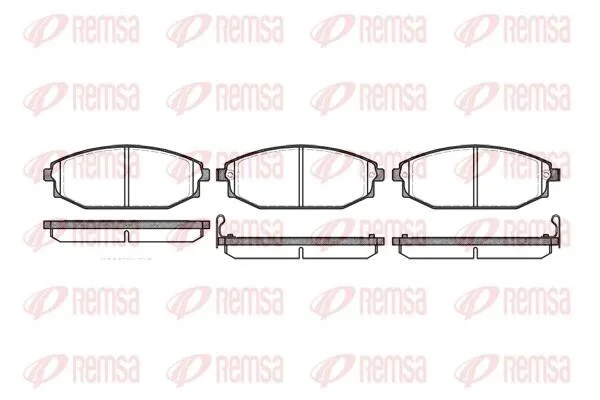 HYUNDAI Колодки гальмівні передні GALLOPER I, GALLOPER II, SONATA IV REMSA 0734.02 (фото 1)