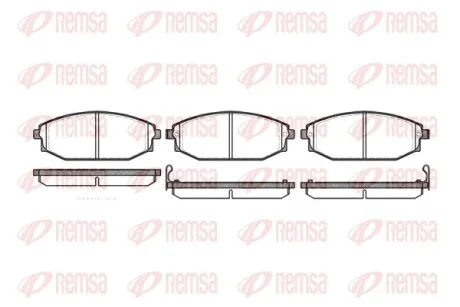 HYUNDAI Колодки гальмівні передні GALLOPER I, GALLOPER II, SONATA IV REMSA 0734.02