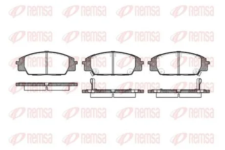Колодки тормозные дисковые REMSA 0735.02