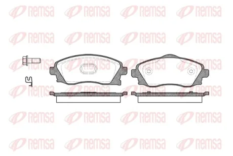 OPEL гальмівні колодки перед. Combo 01-, Corsa C 1,0-1,8 00- REMSA 0774.02