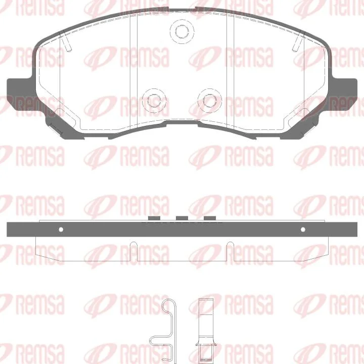 MITSUBISHI гальмівні колодки передн.Galant VI,Lancer 03-,Space Runner,Chrysler REMSA 0804.41 (фото 1)