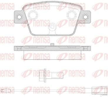 FIAT гальмівні колодки задні STILO, BRAVO 1.2 16V-2.4 20V 01- REMSA 0861.12