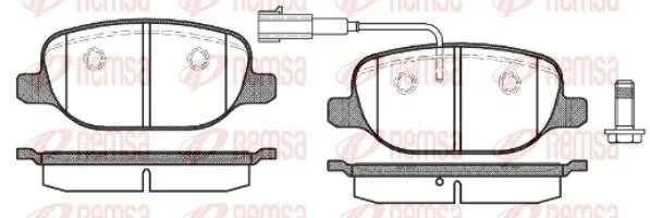 ALFA ROMEO гальмівні колодки задн. GIULIETTA (940_) 1.8 TBi 10-13 REMSA 0878.02 (фото 1)