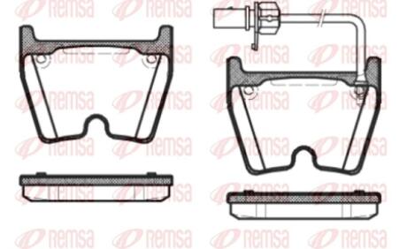 AUDI Гальмівні колодки передні A4 B7 (8EC) RS4 quattro 05-08 REMSA 0896.01