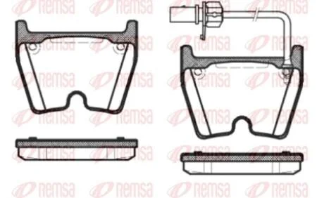 AUDI Гальмівні колодки передні A4 B7 (8EC) RS4 quattro 05-08 REMSA 0896.01