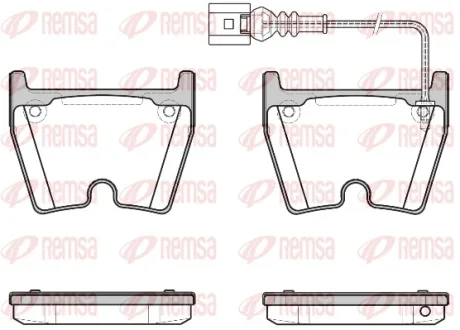 AUDI гальмівні колодки перед. Q3 RS 2.5 13-18, A3 Sportback RS3 15- REMSA 0896.11