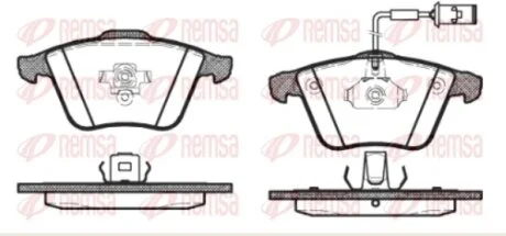 VOLVO Гальм. колод. передн. C30 06-, C70 06-, S40 04-,V50 04- REMSA 0964.52