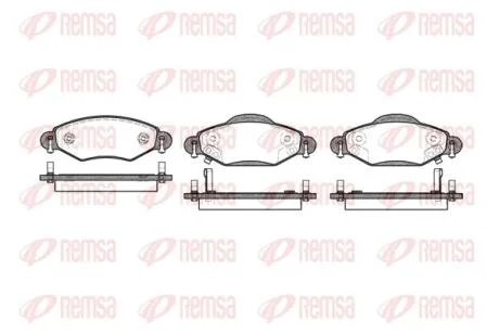 Колодки тормозные дисковые REMSA 0978.02