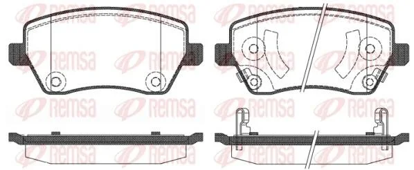 NISSAN Гальмівні колодки передні MICRA IV (K13K, K13KK) 1.2 10-20 REMSA 0987.02 (фото 1)