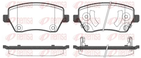 NISSAN Гальмівні колодки передні MICRA IV (K13K, K13KK) 1.2 10-20 REMSA 0987.02