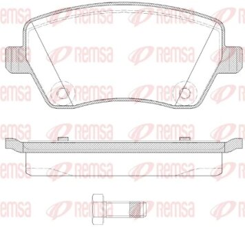 NISSAN гальмівні колодки передн. Micra, Note 03- RENAULT Clio, Kangoo 1.5DCI REMSA 0987.22