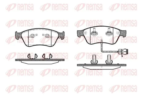 AUDI гальмівні колодки дискові A8 02- з датчик. REMSA 1056.12 (фото 1)