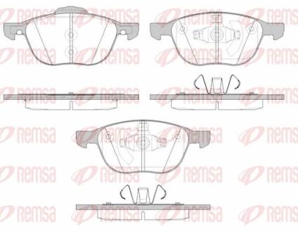 FORD гальмівні колодки передн.C-Max,Focus II,III,Kuga I,II Mazda 3,5,Volvo 03- REMSA 1082.15