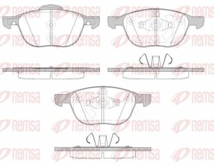 FORD гальмівні колодки передн.C-Max,Focus II,III,Kuga I,II Mazda 3,5,Volvo 03- REMSA 1082.15
