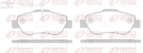 Колодки тормозные дисковые REMSA 1100.02