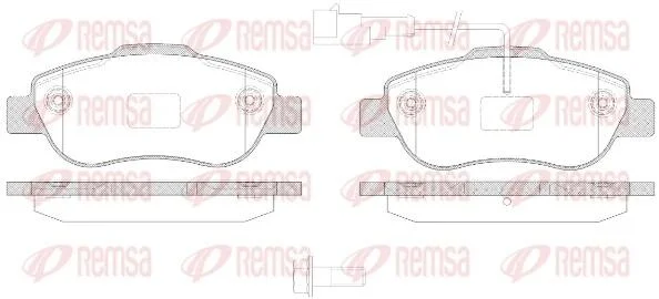 FIAT колодки гальмівні передн.Panda 03-,500,Ford Ka 08- REMSA 1100.21 (фото 1)