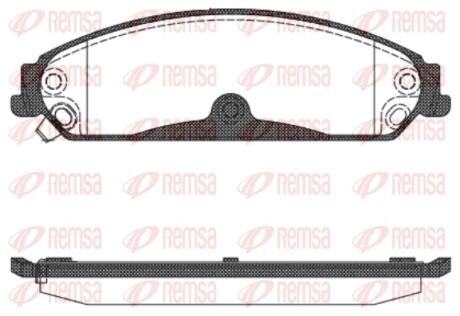 CHRYSLER гальмівні колодки передн.300C 04- REMSA 1128.04