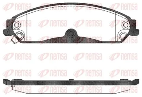 CHRYSLER гальмівні колодки передн.300C 04- REMSA 1128.04