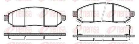 Колодки тормозные дисковые REMSA 1162.12