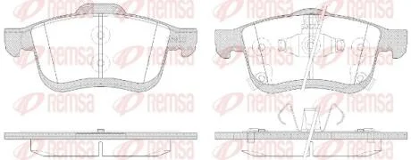 Колодки тормозные дисковые REMSA 1183.42