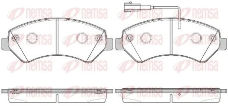 Колодки тормозные дисковые REMSA 1275.22