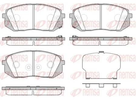 HYUNDAI гальмівні колодки передн.Kia Carens III,Sportage,ix35,55 05- REMSA 1302.52