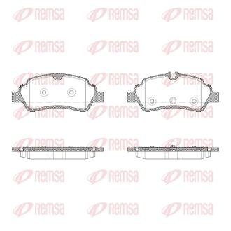 FORD Гальмівні колодки задні TRANSIT V363 2.2 TDCi 13-18 REMSA 1605.10