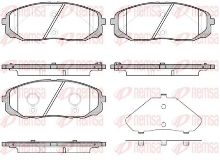 KIA К-т передн. гальм. колодок Carnival 2,2 CRDi REMSA 1647.12