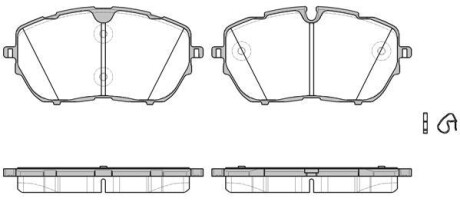 PEUGEOT Колодки гальмівні передні 308 II 2.0 GT BlueHDi 180 14-21, 508 II 2.0 BlueHDI 160 18- REMSA 1654.00 (фото 1)