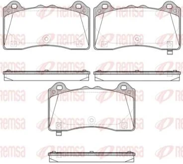 FORD Гальм. колодки передн. FOCUS III 2.3 RS AWD 15-17 REMSA 1736.02