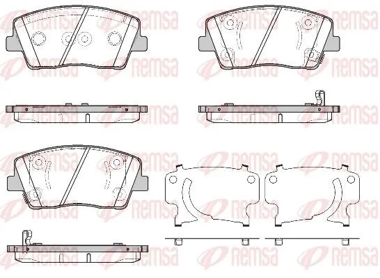 KIA Комплект гальмівних колодок STINGER (CK) 2.0 T-GDI 17- REMSA 1811.02 (фото 1)