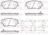 KIA Комплект гальмівних колодок STINGER (CK) 2.0 T-GDI 17- REMSA 1811.02 (фото 1)