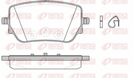 DB Гальм. колодки задн. A-CLASS (W177) A 160 d (177.002) 19-, CLA (C118) CLA 200 (118.387) 19- REMSA 1829.00