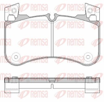 LAND ROVER Комплект гальмівних колодок передн. DISCOVERY V 3.0D 16- REMSA 1831.00