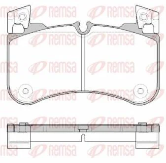 LAND ROVER Комплект гальмівних колодок передн. DISCOVERY V 3.0D 16- REMSA 1831.00
