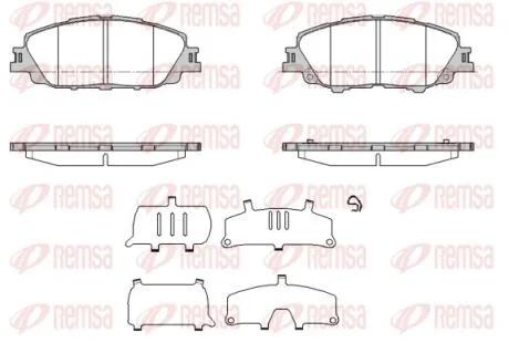 TOYOTA Гальмівні колодки передн. COROLLA 1.6 VVTi 19- REMSA 1870.00