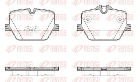 BMW Колодки гальмівні задні 2 (G42, G87), G20, G80, G28, G21, G81, G22 REMSA 1875.00