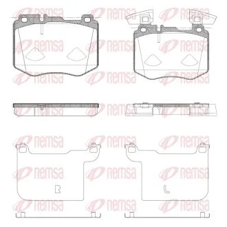 DB Колодки гальмівні передні X253, C253 REMSA 1883.10
