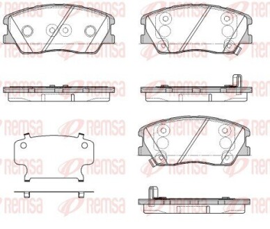 Колодки гальмівні дискові (комплект 4 шт) REMSA 1884.02