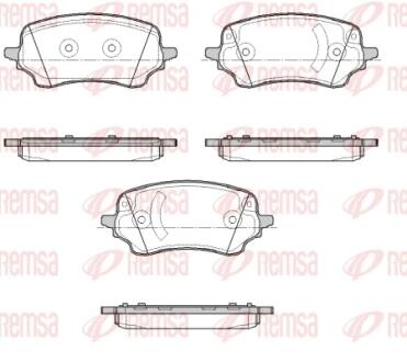 FORD Комплект гальмівних колодок передні PUMA (J2K, CF7) 1.5 EcoBlue 20- REMSA 1885.00