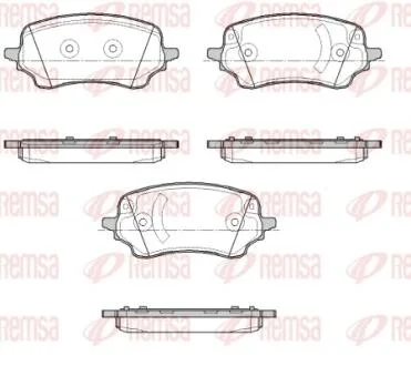 FORD Комплект гальмівних колодок передні PUMA (J2K, CF7) 1.5 EcoBlue 20- REMSA 1885.00