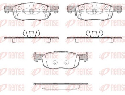 Колодки тормозные дисковые (комплект 4 шт.)) REMSA 1939.02