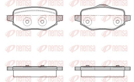 Колодки гальмівні дискові (комплект 4 шт) REMSA 1952.00