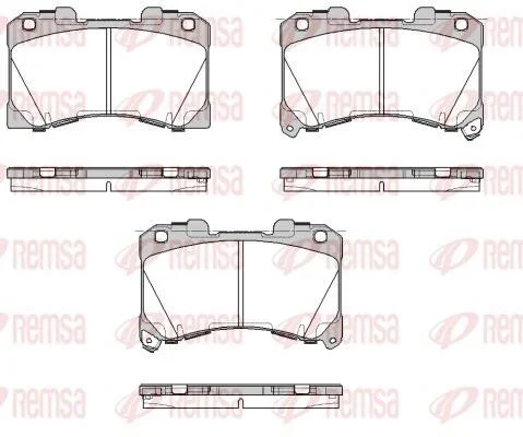 TOYOTA Гальмівні колодки передні YARIS 1.6 GR 4WD 20- REMSA 1955.02 (фото 1)