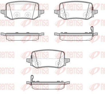 Колодки гальмівні дискові (комплект 4 шт) REMSA 1958.02