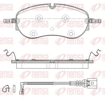 VW Гальмівні колодки передні ID.4 Electric 21-, ID.5 Electric 21-, Q4 Sportback (F4N) Electric 21- REMSA 1962.01