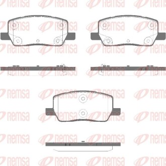 Колодки гальмівні дискові (комплект 4 шт) REMSA 1969.02
