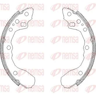 MAZDA Колодки гальмівні барабанні 626 1.6 83-12 /87 200X26 REMSA 4344.00