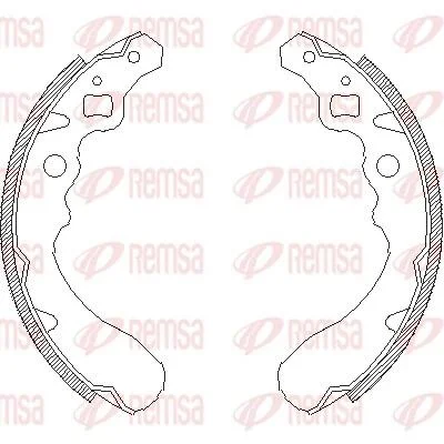 DAIHATSU Колодки гальмівні барабанні CUORE L80 850 85-87 165x26 REMSA 4390.00 (фото 1)