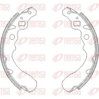 DAIHATSU Колодки гальмівні барабанні CUORE L80 850 85-87 165x26 REMSA 4390.00